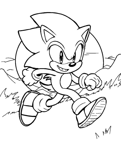 Sonic Dashing Through The Sunset