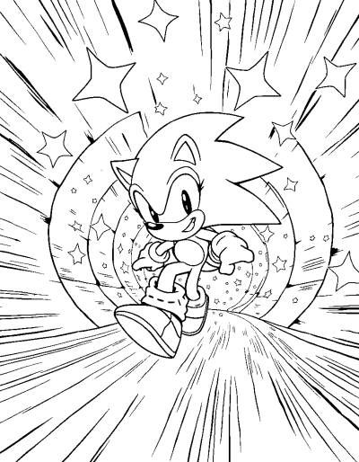 Sonic Speeding Through Starry Tunnels