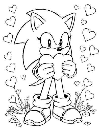 Sonic Giving A Valentine'S Card