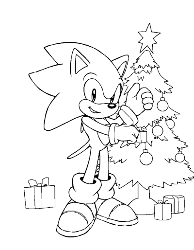 Sonic Decorating Christmas Tree