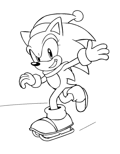 Sonic Skating On Ice
