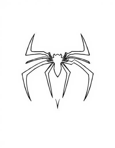 Color The Spider Man Logo Red And Blue