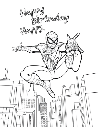 Spiderman Swinging Through The City