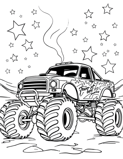Powerful Truck With Custom Paint