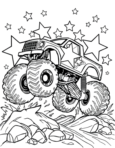 Stars With Monster truck