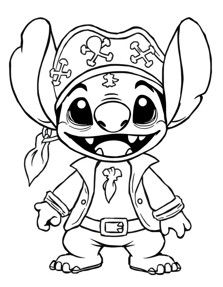 Stitch Dressed As A Pirate