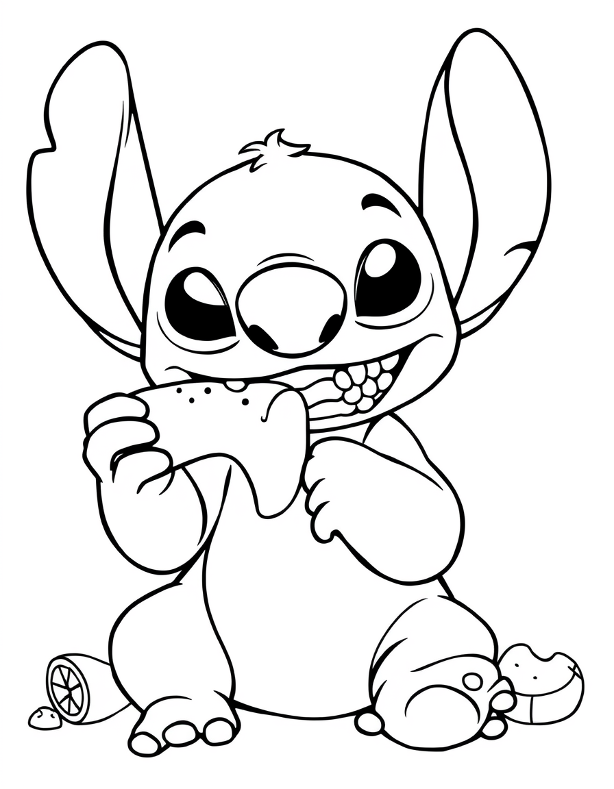 Stitch Eating A Delicious Treat