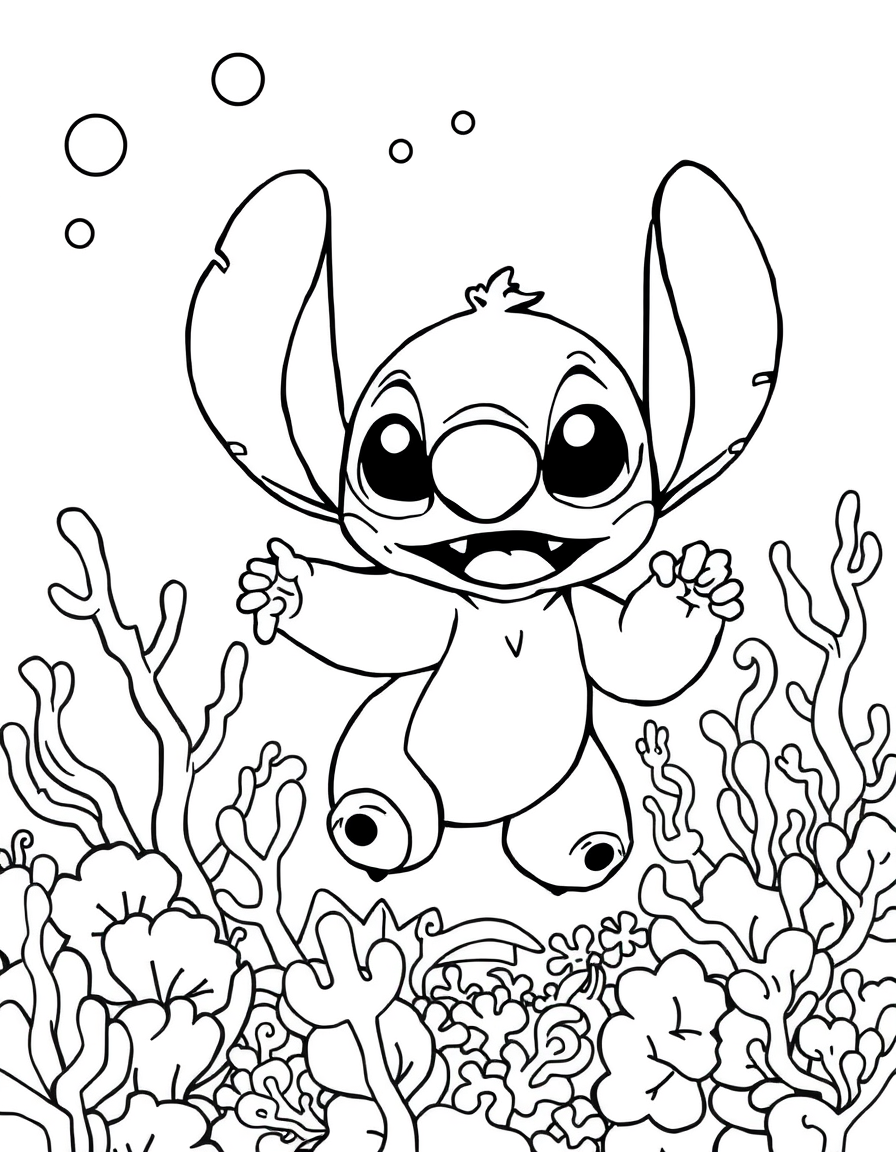 Stitch Exploring Undersea World