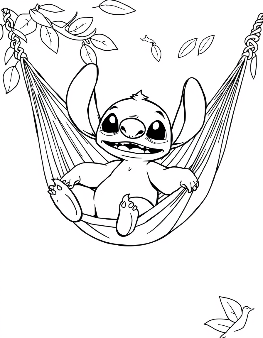 Stitch In A Hammock Relaxing