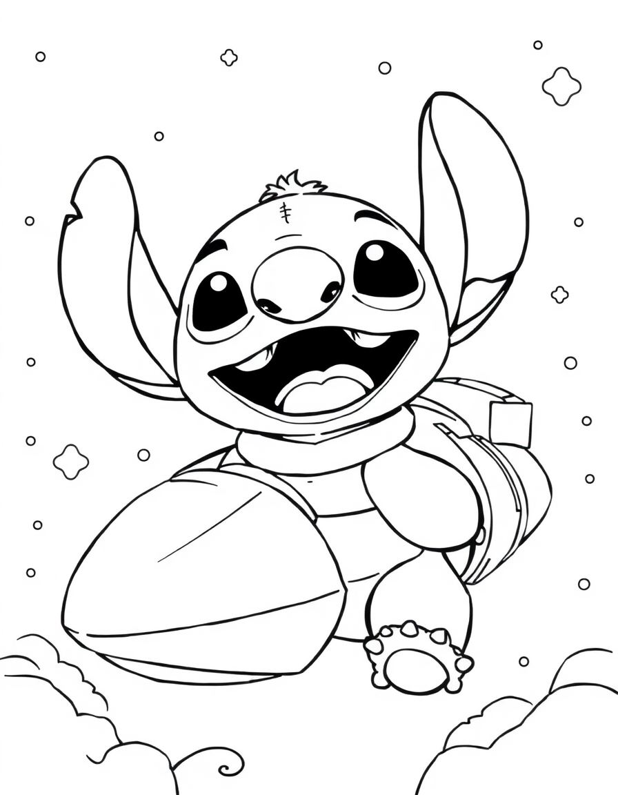 Stitch In A Spaceship Adventure