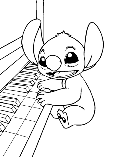 Piano Keys Blending With Stitch