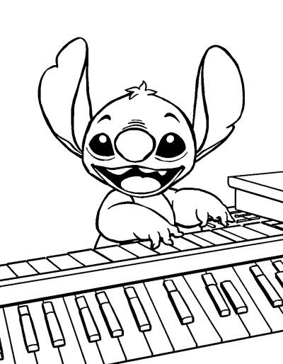 Stitch'S Paws Dancing On Keys