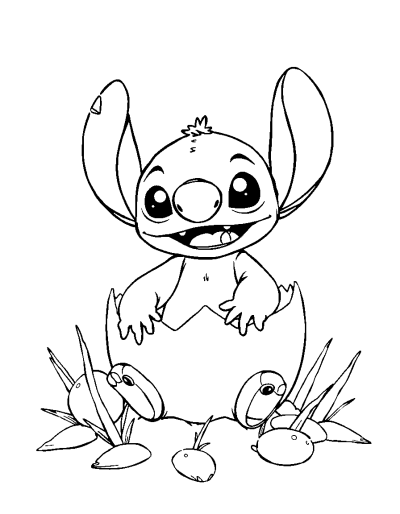 Sweet Stitch Breaking Free From Egg