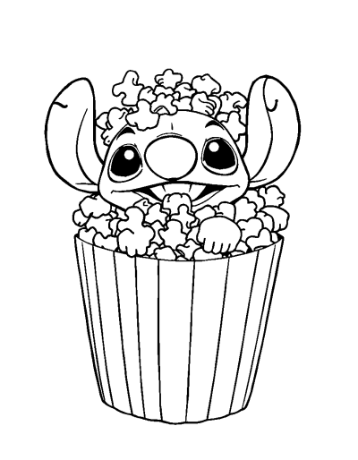 Crunchy Popcorn In Striped Box