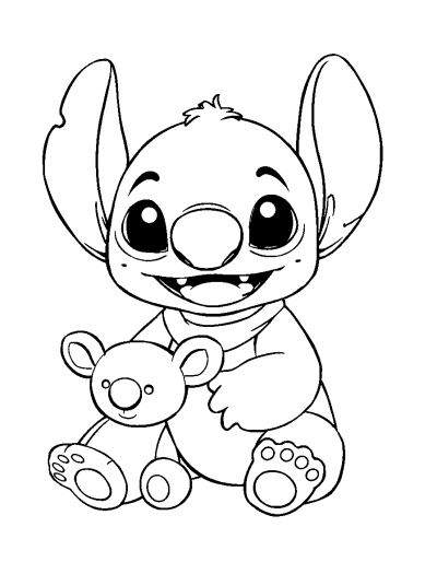 Cute Little Bear With Toy