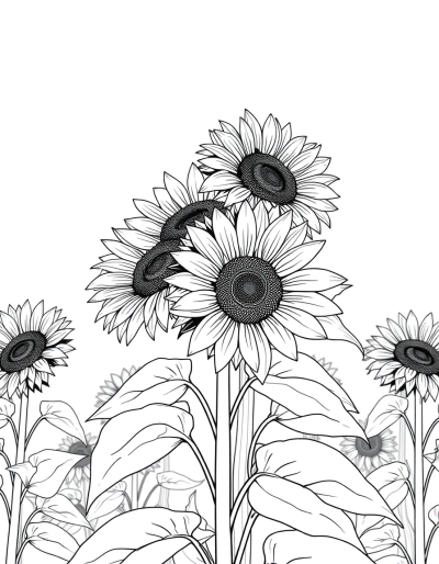 Sunflowers Reaching For The Sky