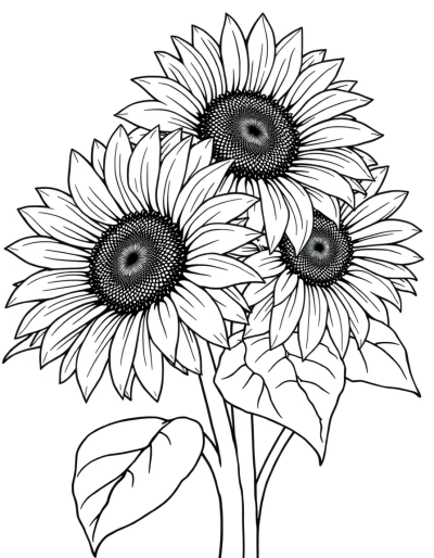 Sunflowers With Petals Unfurling