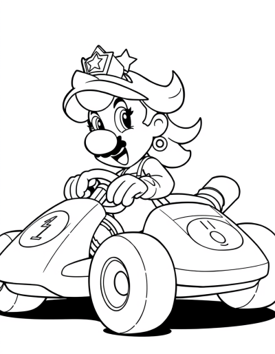 Princess Daisy In A Racing Kart