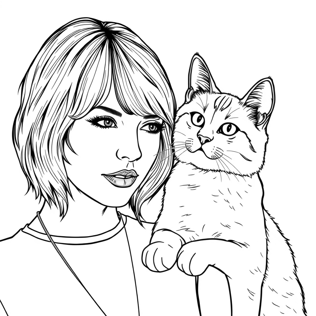 Taylor Swift Coloring Page