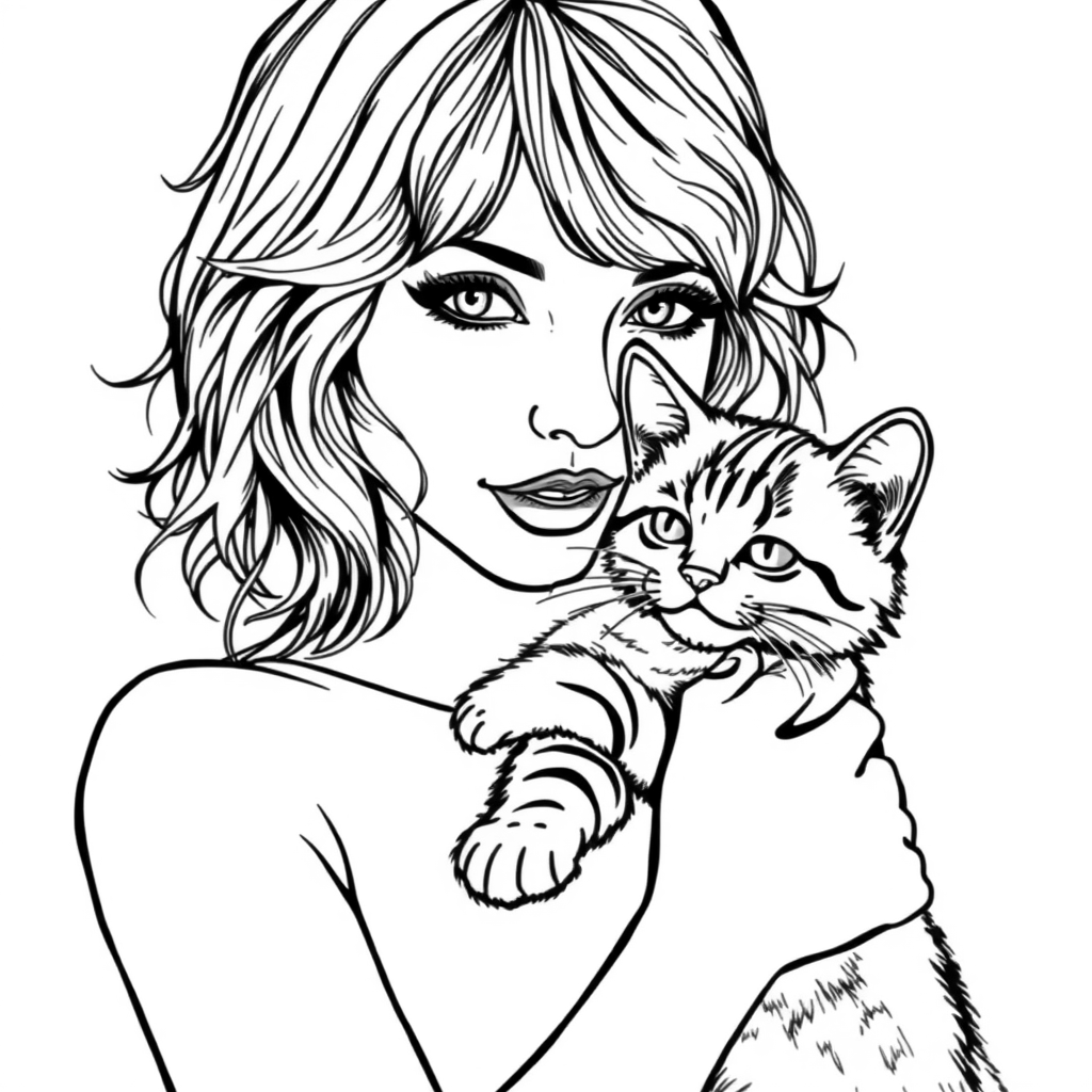 Taylor Swift Coloring Page