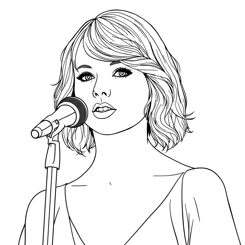 Taylor Swift Coloring Page