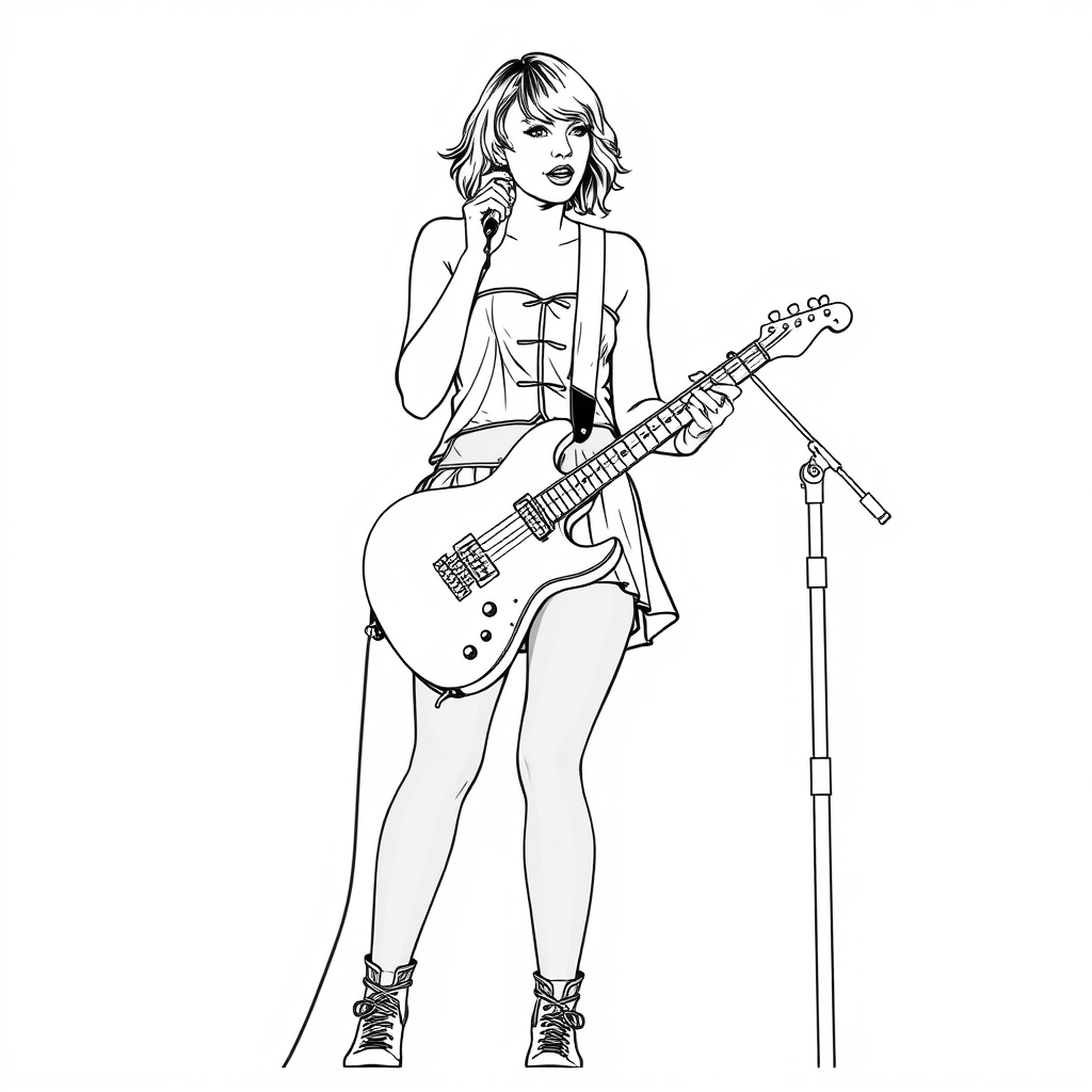 Taylor Swift Coloring Page