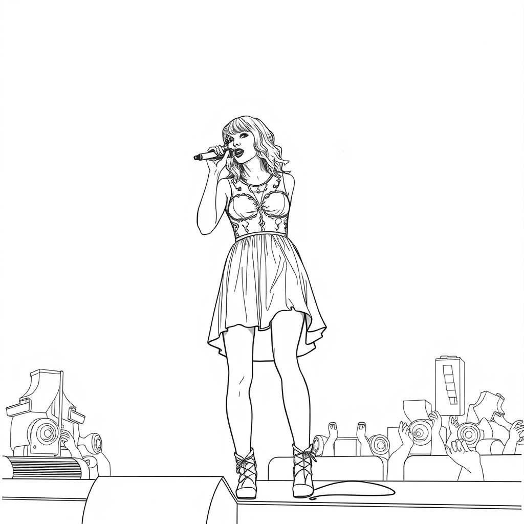 Taylor Swift Coloring Page