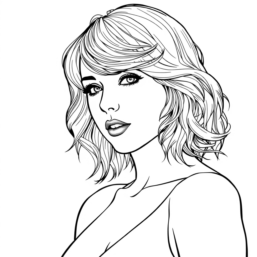 Taylor Swift Coloring Page