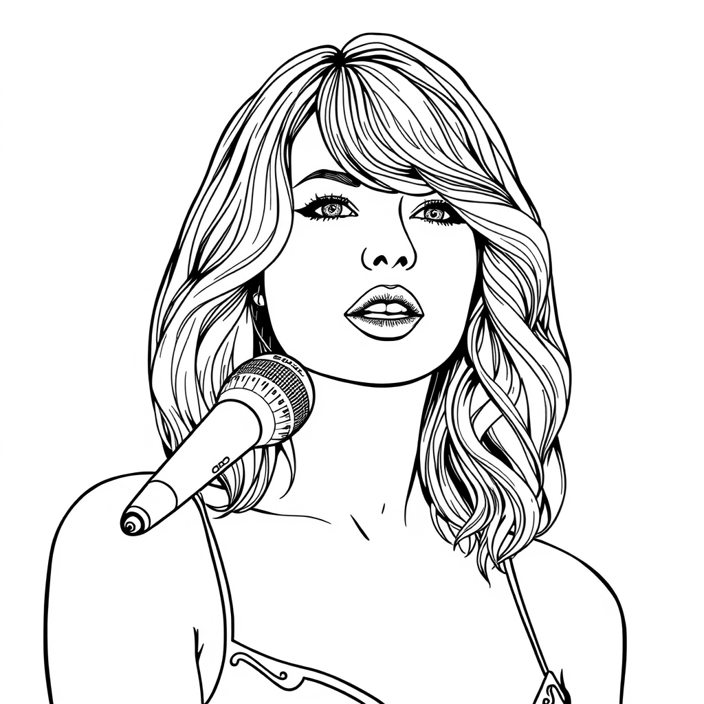 Taylor Swift Coloring Page