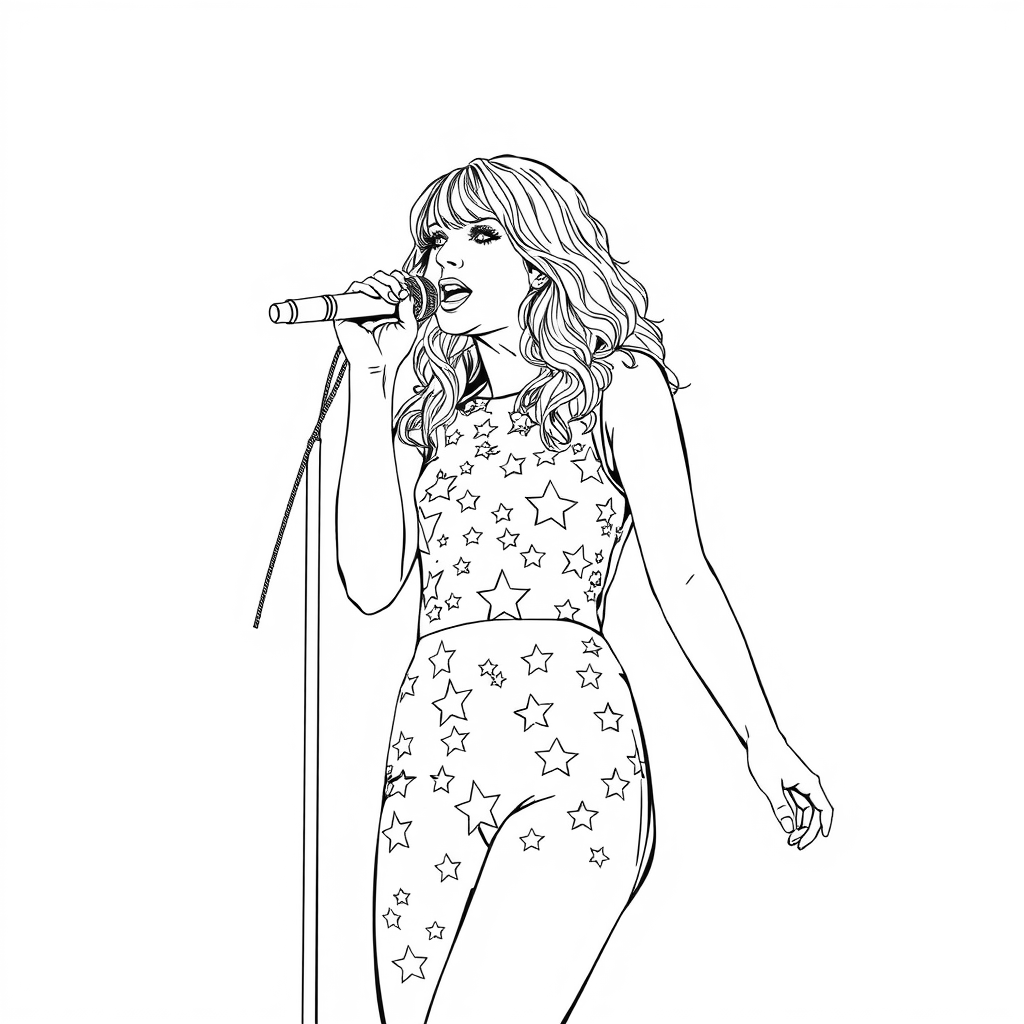 Taylor Swift Coloring Page