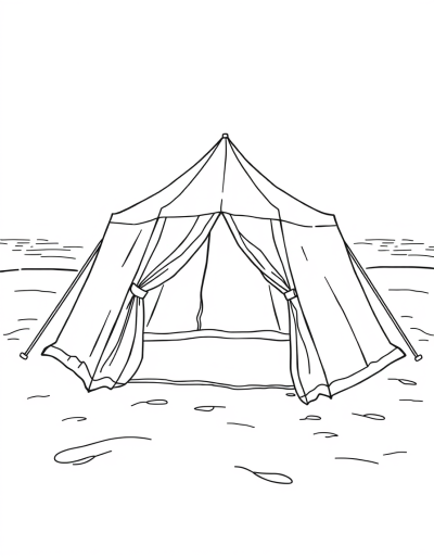 Tent On A Sandy Beach