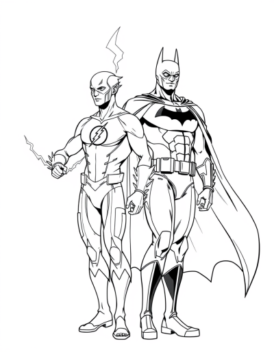 Batman And The Flash Using Their Powers