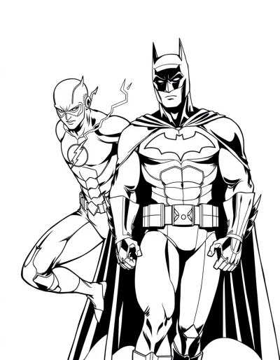 The Flash And Batman In Action