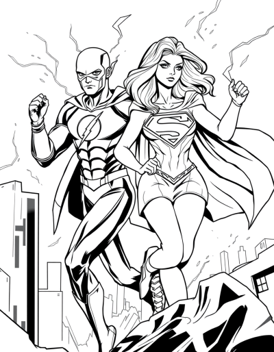Supergirl Defending The City From Danger