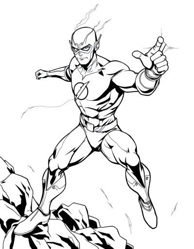 The Flash Fighting Crime Bravely