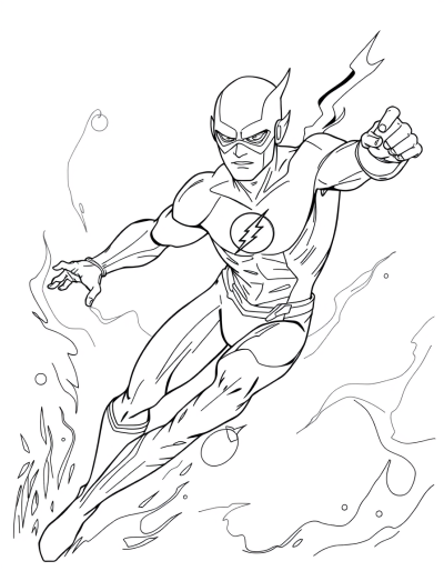 The Flash In Action Pose