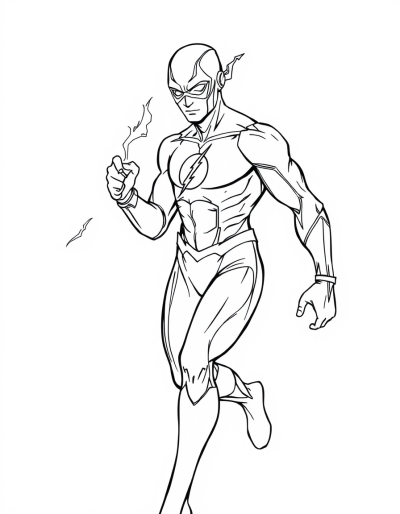 The Flash coloring page