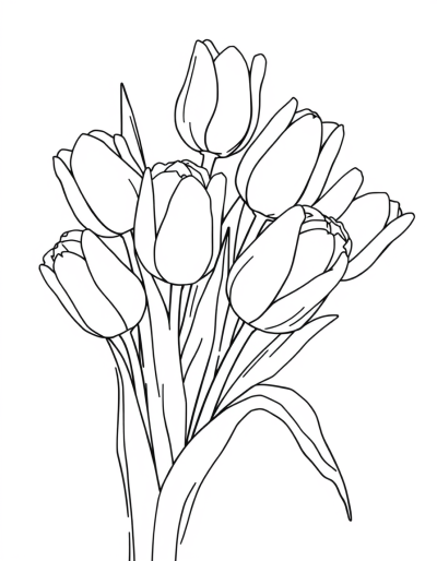 Colorless Tulip Bouquet Arrangement