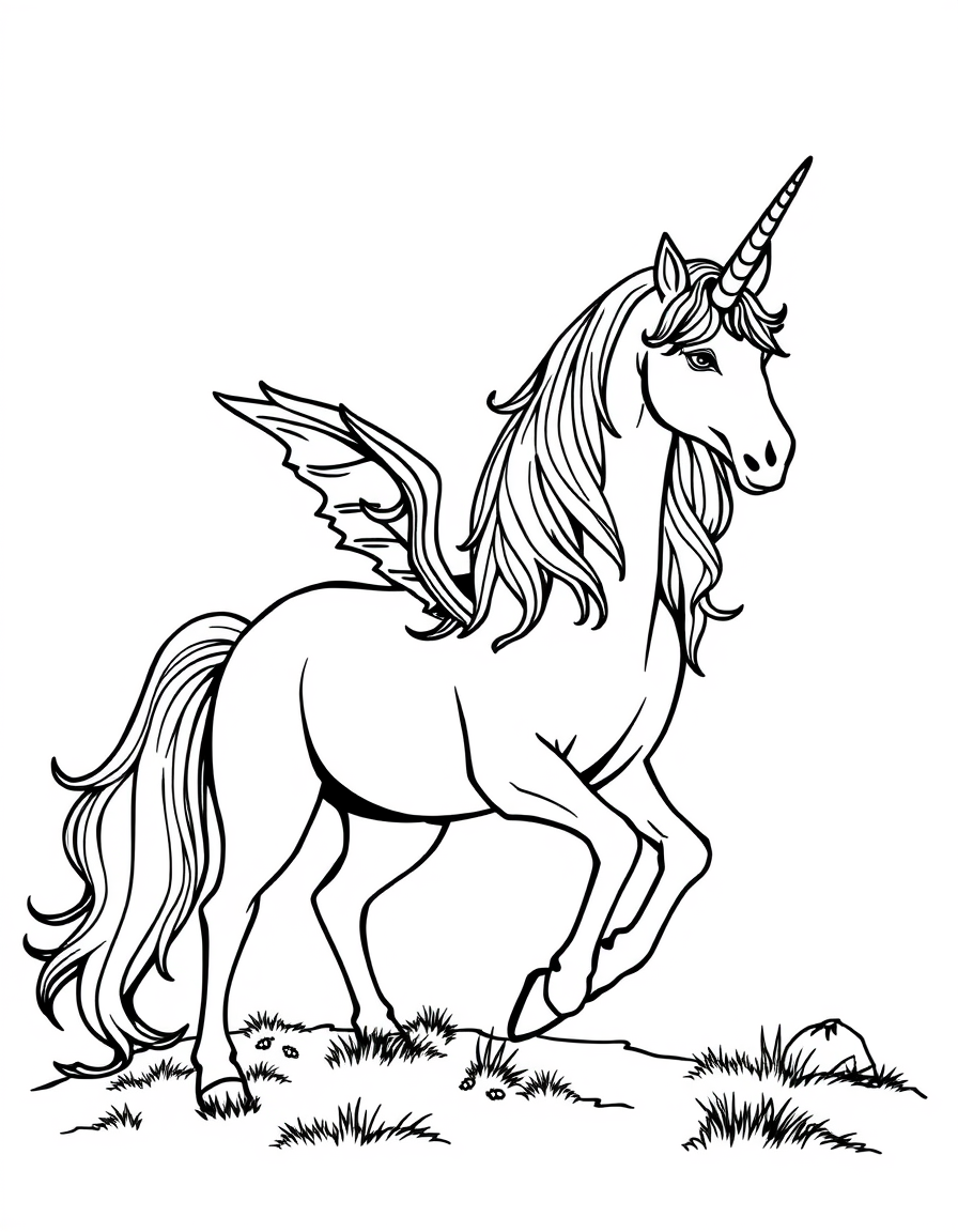 Majestic Unicorn In Mystical Land
