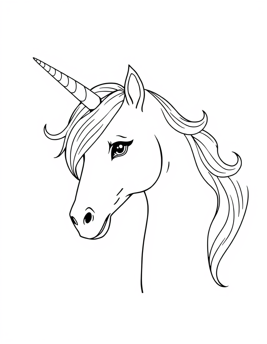 Unicorn With Shimmering Silver Mane