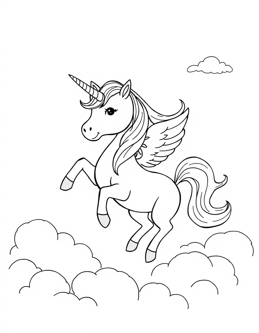 A Unicorn Dancing In The Clouds