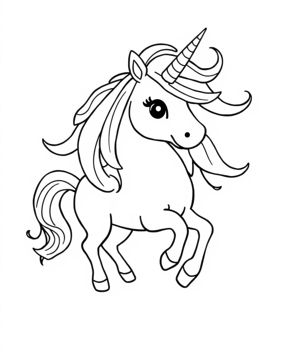 A Unicorn With A Flowing Mane