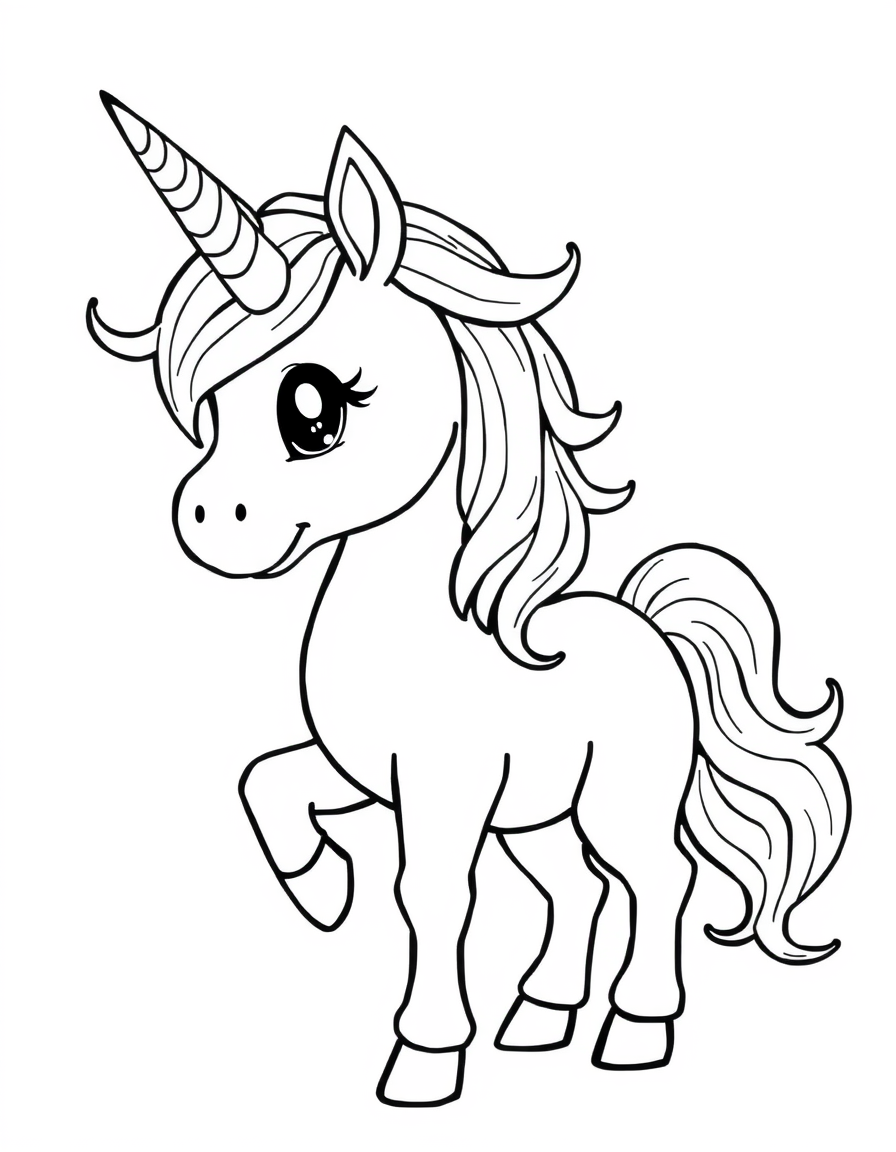 A Unicorn With A Shimmering Coat