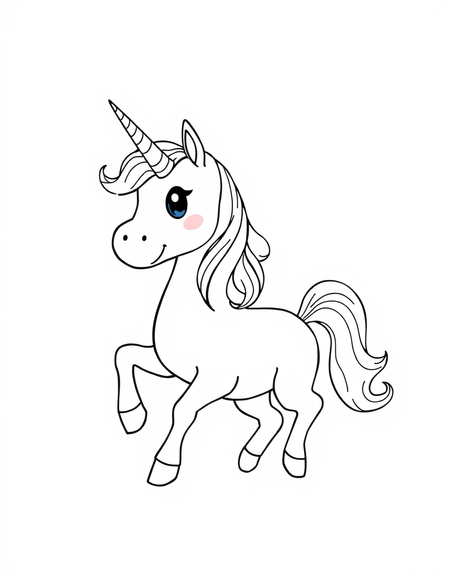 An Adorable Unicorn Prancing Gracefully