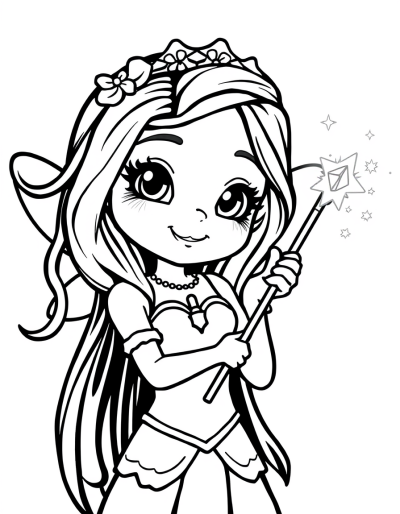 Magical Woman With Sparkly Wand