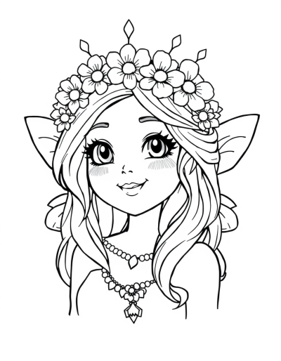 Radiant Woman With Flower Crown