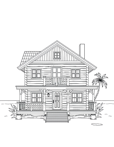 A Beautiful Wooden Villa By The Beach