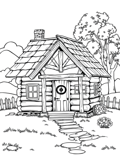 A Charming Wooden Cottage In The Countryside