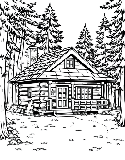 A Cozy Wooden Cabin In The Woods