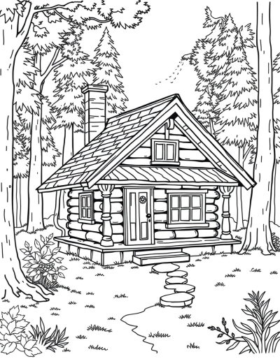 A Quaint Wooden Bungalow In The Forest
